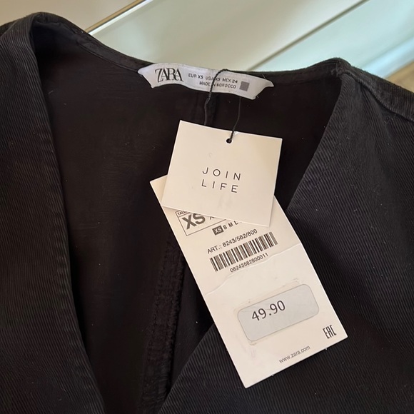 Zara Black Denim Dress - Picture 6 of 6